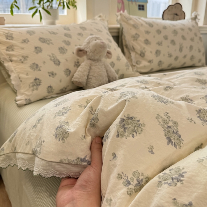 91家纺网 家纺一手货源 找家纺 漫仙阁家纺 2026新款云感泡芙棉四件套 南烟