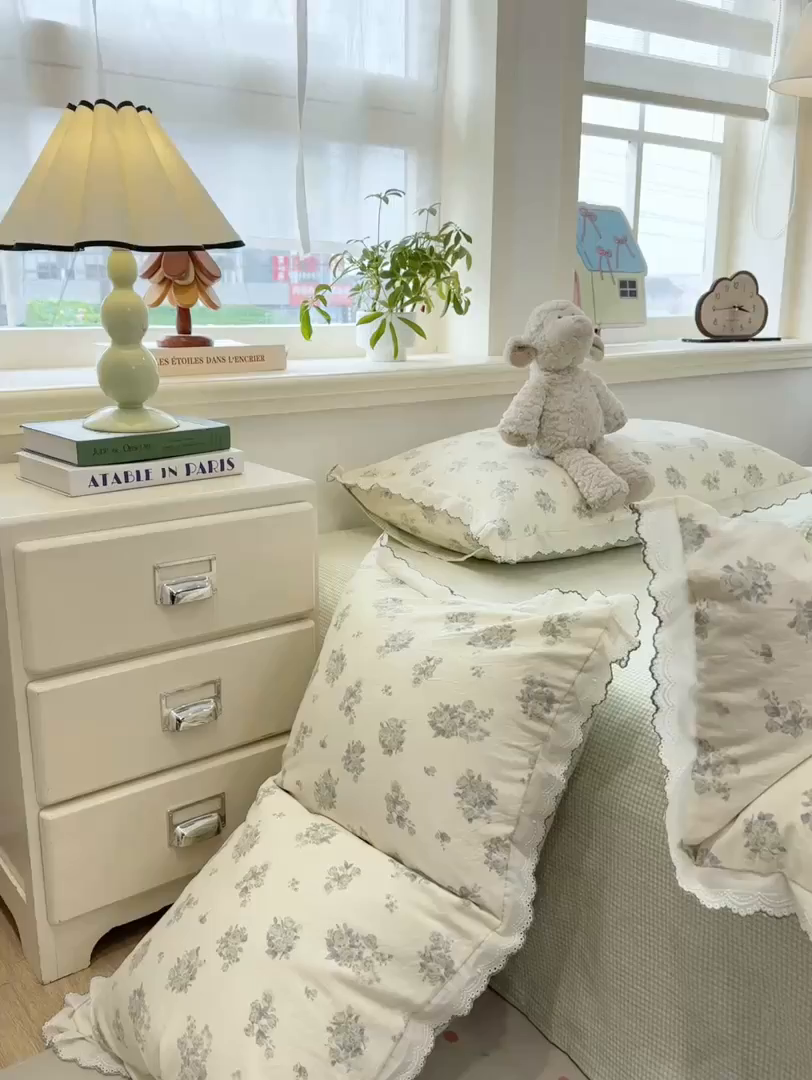 91家纺网 家纺一手货源 找家纺 漫仙阁家纺 2026新款云感泡芙棉四件套 南烟