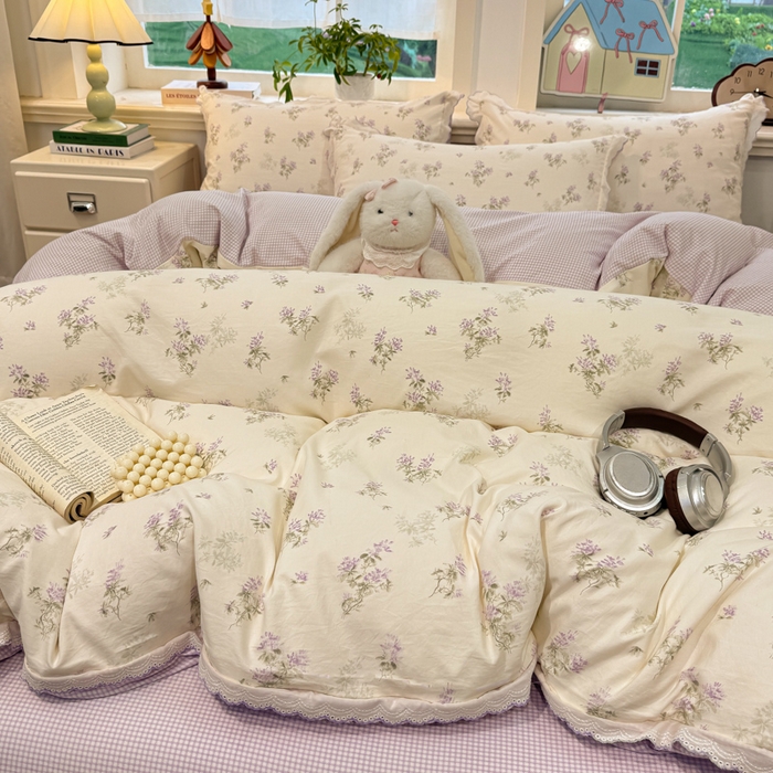 91家纺网 家纺一手货源 找家纺 漫仙阁家纺 2026新款云感泡芙棉四件套 唯美