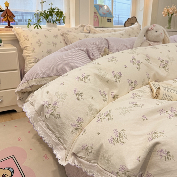 91家纺网 家纺一手货源 找家纺 漫仙阁家纺 2026新款云感泡芙棉四件套 唯美