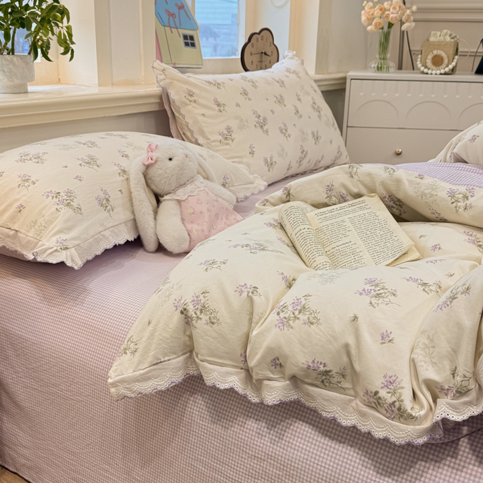 91家纺网 家纺一手货源 找家纺 漫仙阁家纺 2026新款云感泡芙棉四件套 唯美