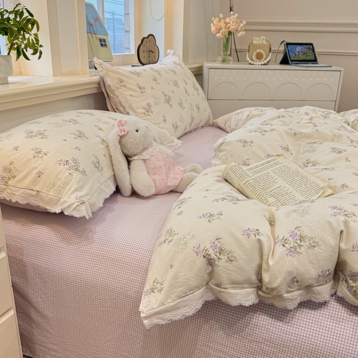 91家纺网 家纺一手货源 找家纺 漫仙阁家纺 2026新款云感泡芙棉四件套 唯美