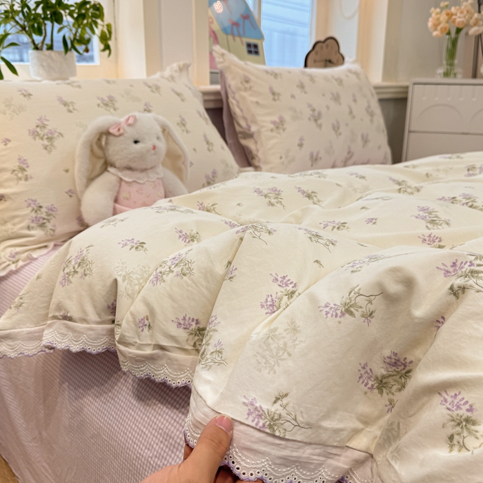 91家纺网 家纺一手货源 找家纺 漫仙阁家纺 2026新款云感泡芙棉四件套 唯美