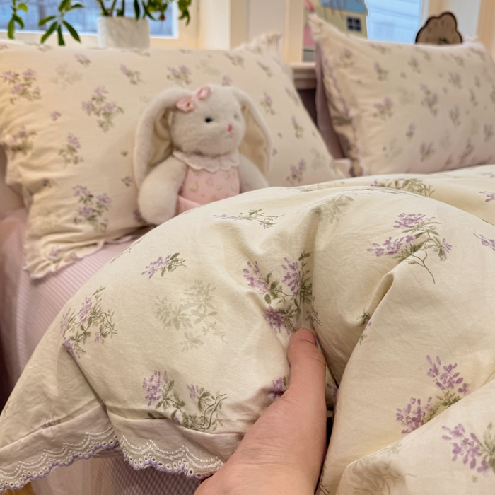 91家纺网 家纺一手货源 找家纺 漫仙阁家纺 2026新款云感泡芙棉四件套 唯美