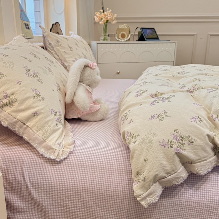 91家纺网 家纺一手货源 找家纺 漫仙阁家纺 2026新款云感泡芙棉四件套 唯美