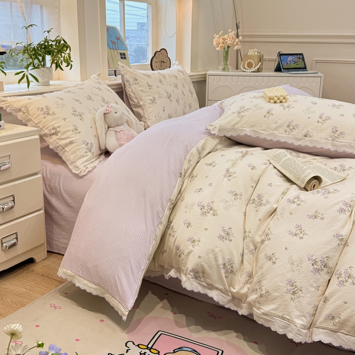 91家纺网 家纺一手货源 找家纺 漫仙阁家纺 2026新款云感泡芙棉四件套 唯美