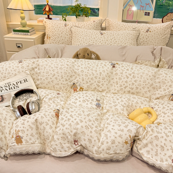 91家纺网 家纺一手货源 找家纺 漫仙阁家纺 2026新款云感泡芙棉四件套 午后时光