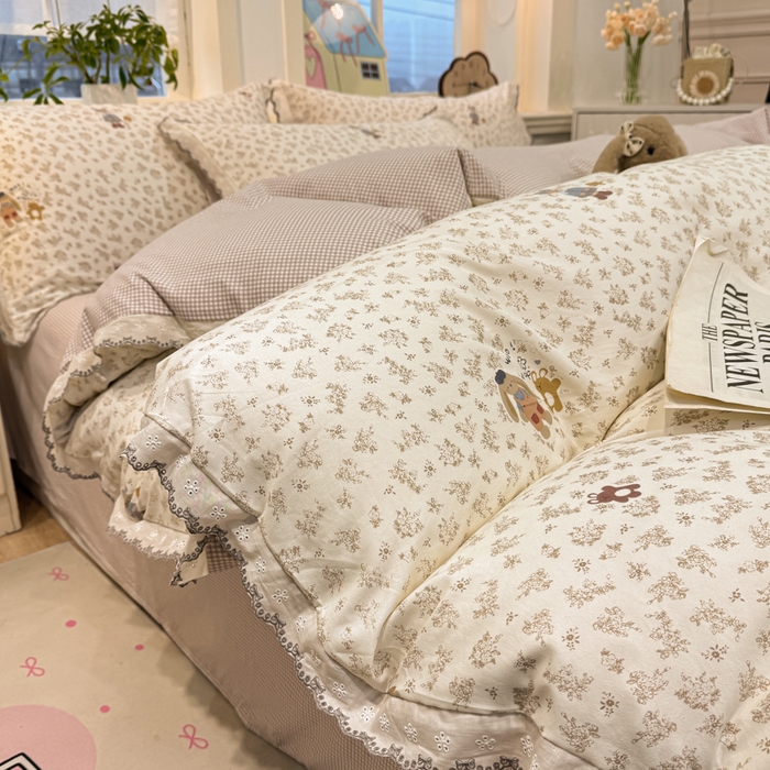 91家纺网 家纺一手货源 找家纺 漫仙阁家纺 2026新款云感泡芙棉四件套 午后时光