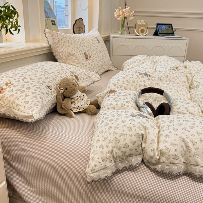 91家纺网 家纺一手货源 找家纺 漫仙阁家纺 2026新款云感泡芙棉四件套 午后时光