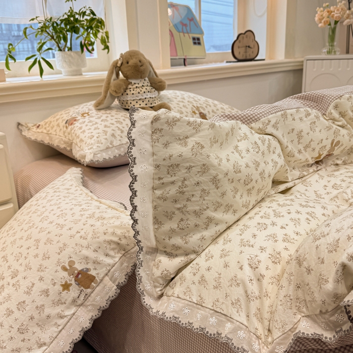 91家纺网 家纺一手货源 找家纺 漫仙阁家纺 2026新款云感泡芙棉四件套 午后时光