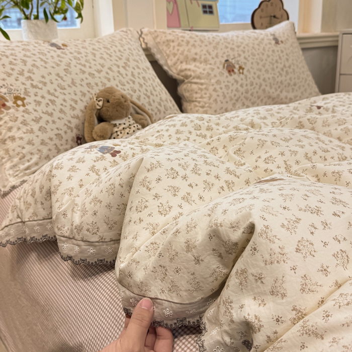 91家纺网 家纺一手货源 找家纺 漫仙阁家纺 2026新款云感泡芙棉四件套 午后时光