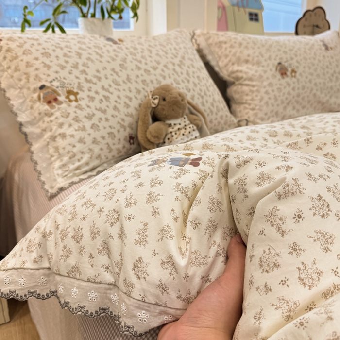 91家纺网 家纺一手货源 找家纺 漫仙阁家纺 2026新款云感泡芙棉四件套 午后时光