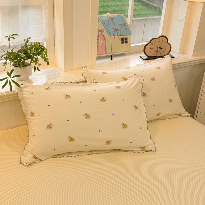 91家纺网 家纺一手货源 找家纺 漫仙阁家纺 2026新款云感泡芙棉四件套 小河马