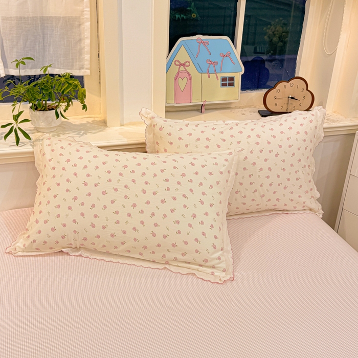91家纺网 家纺一手货源 找家纺 漫仙阁家纺 2026新款云感泡芙棉四件套 小玫瑰