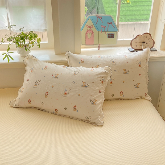 91家纺网 家纺一手货源 找家纺 漫仙阁家纺 2026新款云感泡芙棉四件套 小星星人