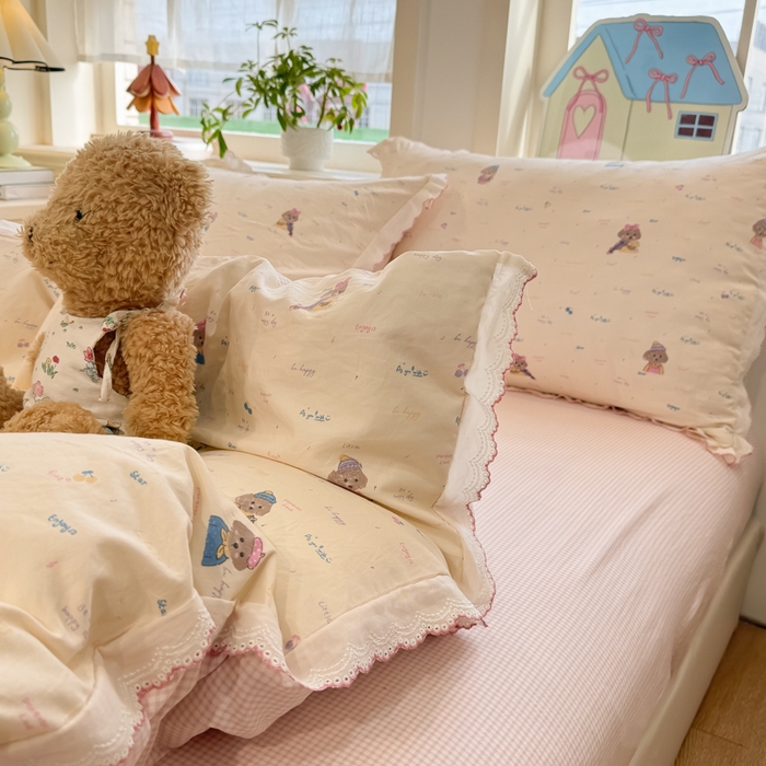 91家纺网 家纺一手货源 找家纺 漫仙阁家纺 2026新款云感泡芙棉四件套 音乐狗