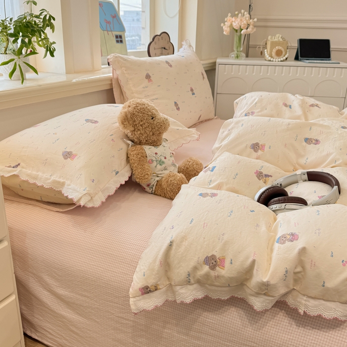 91家纺网 家纺一手货源 找家纺 漫仙阁家纺 2026新款云感泡芙棉四件套 音乐狗