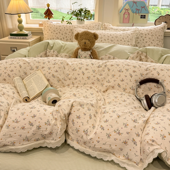 91家纺网 家纺一手货源 找家纺 漫仙阁家纺 2026新款云感泡芙棉四件套 屿花