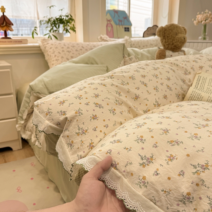 91家纺网 家纺一手货源 找家纺 漫仙阁家纺 2026新款云感泡芙棉四件套 屿花