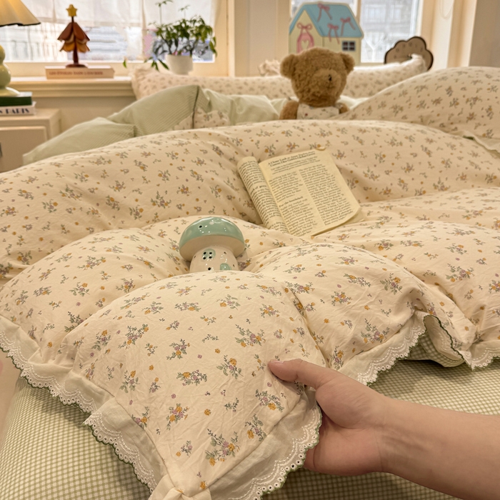 91家纺网 家纺一手货源 找家纺 漫仙阁家纺 2026新款云感泡芙棉四件套 屿花