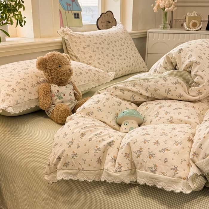 91家纺网 家纺一手货源 找家纺 漫仙阁家纺 2026新款云感泡芙棉四件套 屿花