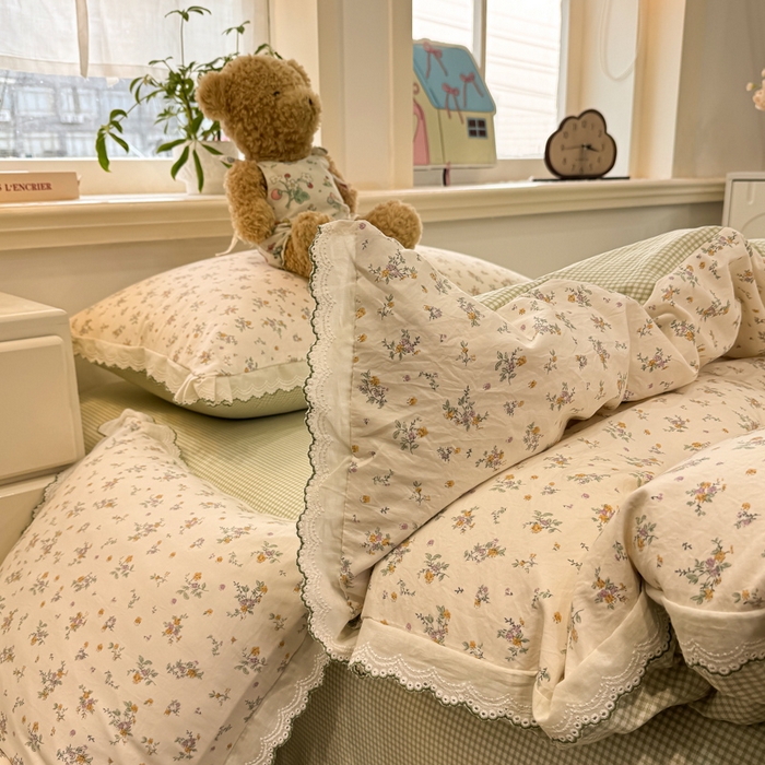 91家纺网 家纺一手货源 找家纺 漫仙阁家纺 2026新款云感泡芙棉四件套 屿花