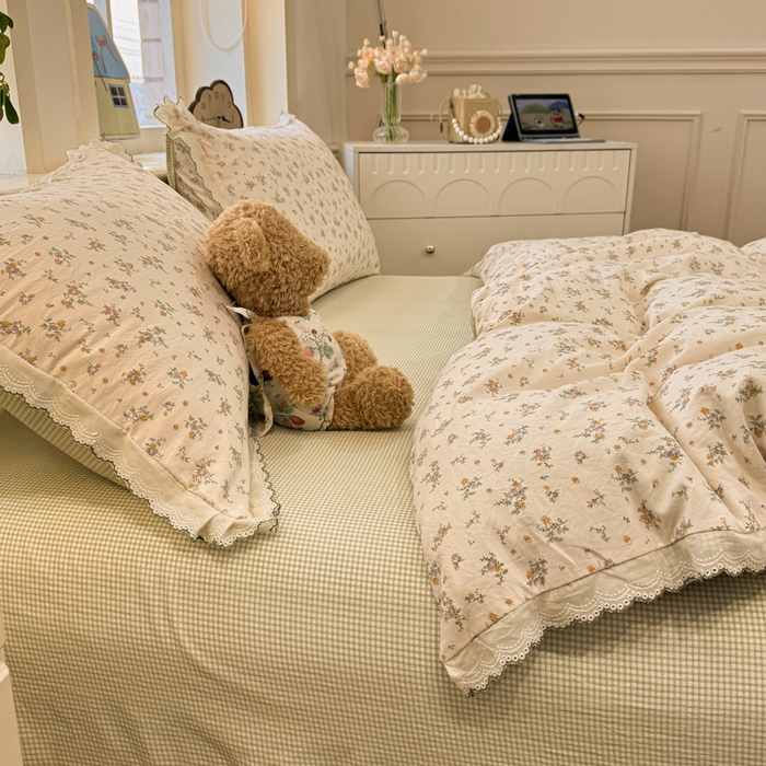 91家纺网 家纺一手货源 找家纺 漫仙阁家纺 2026新款云感泡芙棉四件套 屿花