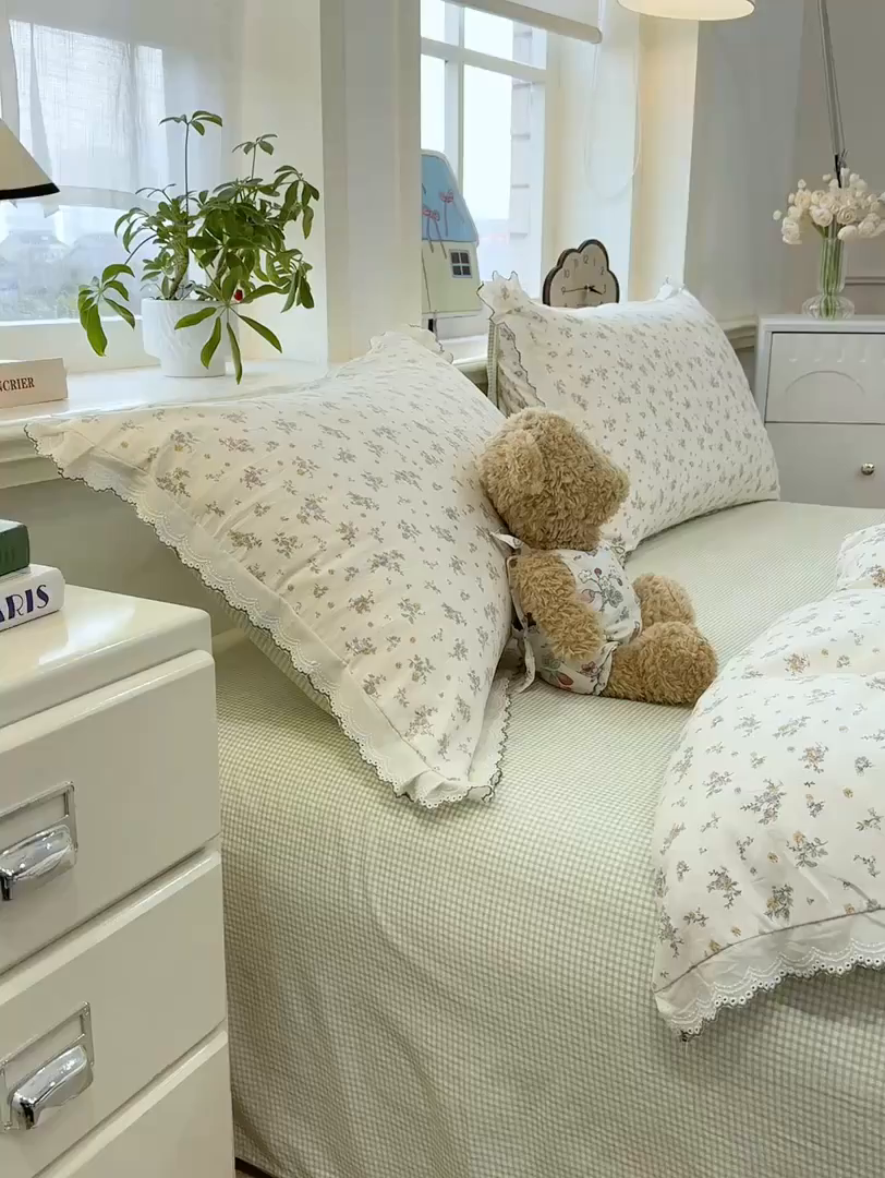 91家纺网 家纺一手货源 找家纺 漫仙阁家纺 2026新款云感泡芙棉四件套 屿花