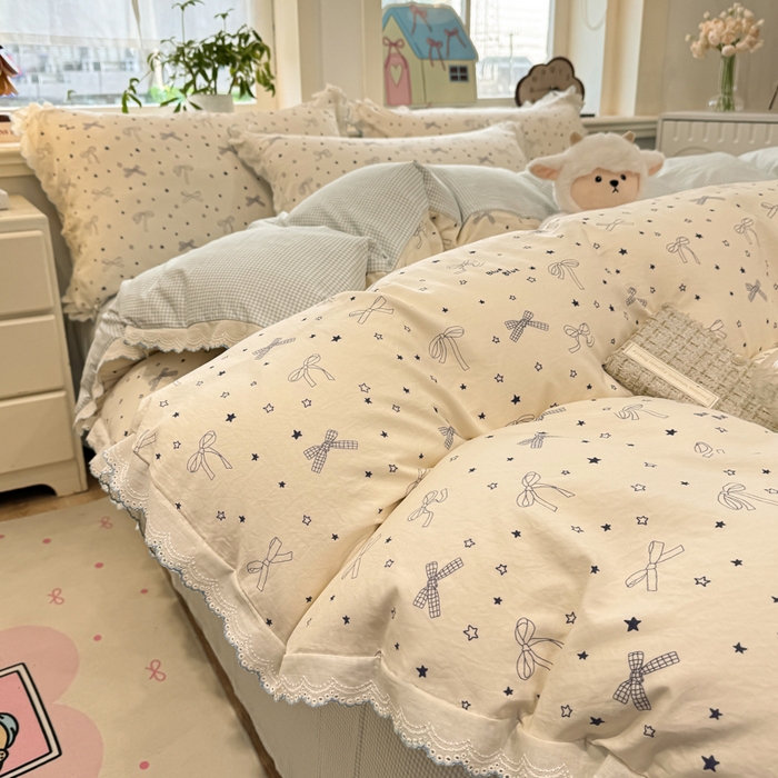 91家纺网 家纺一手货源 找家纺 漫仙阁家纺 2026新款云感泡芙棉四件套 雨沫