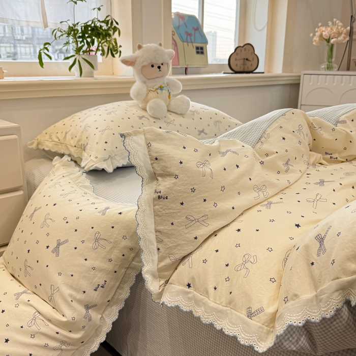 91家纺网 家纺一手货源 找家纺 漫仙阁家纺 2026新款云感泡芙棉四件套 雨沫