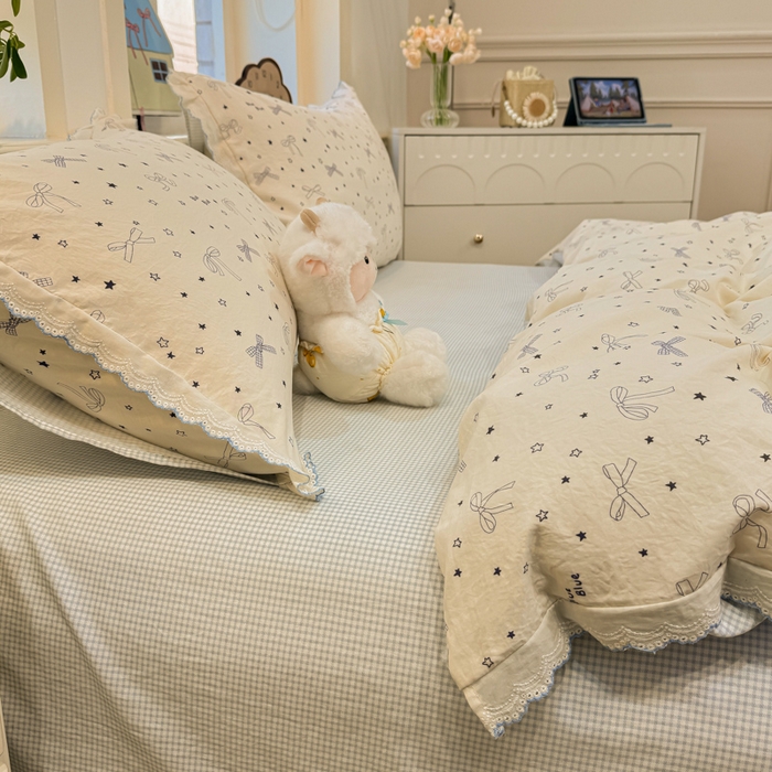 91家纺网 家纺一手货源 找家纺 漫仙阁家纺 2026新款云感泡芙棉四件套 雨沫