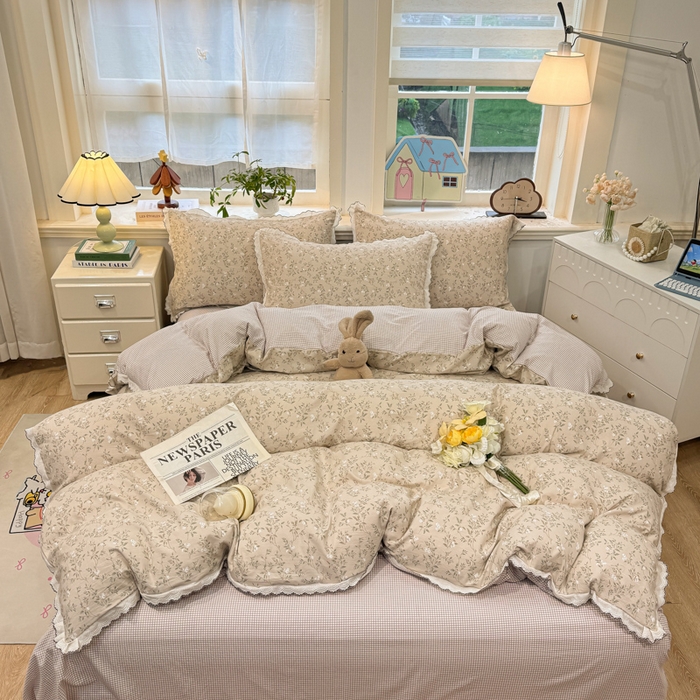 91家纺网 家纺一手货源 找家纺 漫仙阁家纺 2026新款云感泡芙棉四件套 悦枝