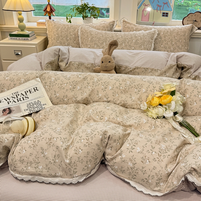 91家纺网 家纺一手货源 找家纺 漫仙阁家纺 2026新款云感泡芙棉四件套 悦枝