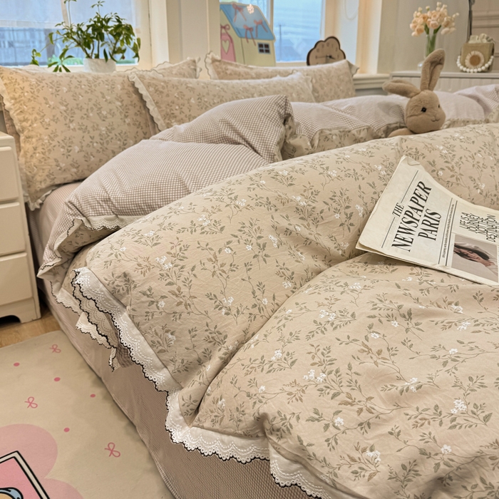 91家纺网 家纺一手货源 找家纺 漫仙阁家纺 2026新款云感泡芙棉四件套 悦枝