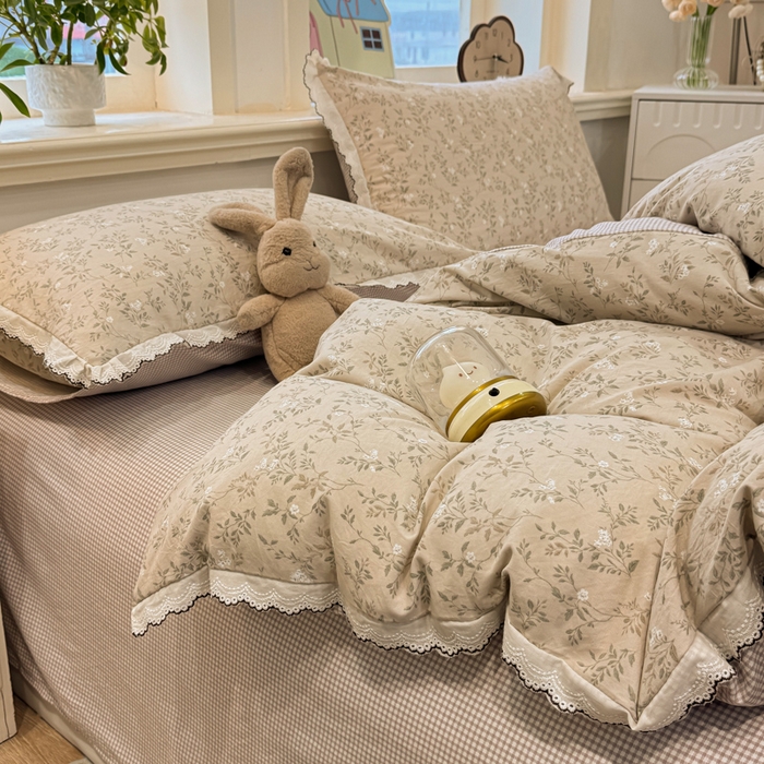 91家纺网 家纺一手货源 找家纺 漫仙阁家纺 2026新款云感泡芙棉四件套 悦枝