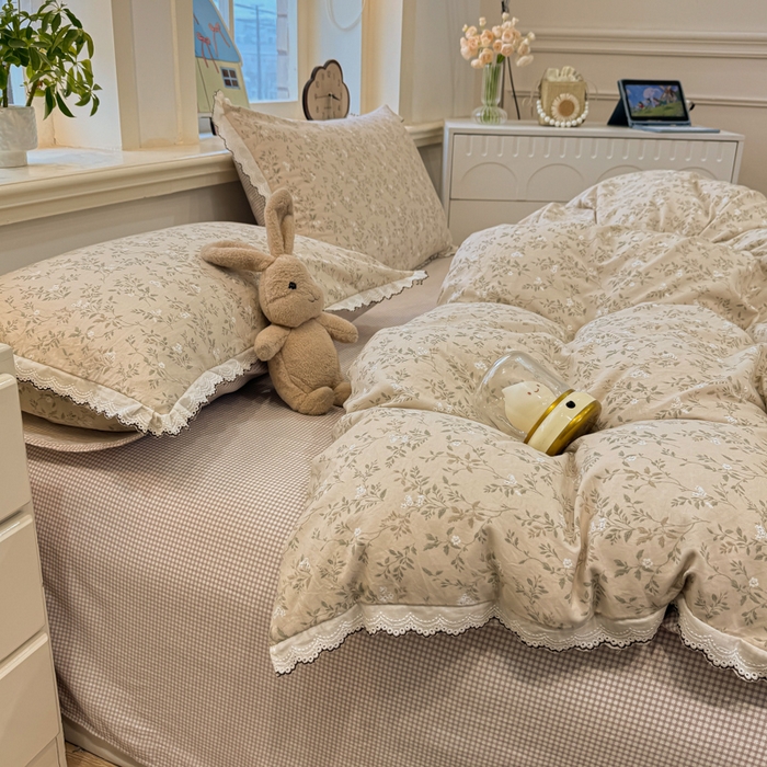 91家纺网 家纺一手货源 找家纺 漫仙阁家纺 2026新款云感泡芙棉四件套 悦枝