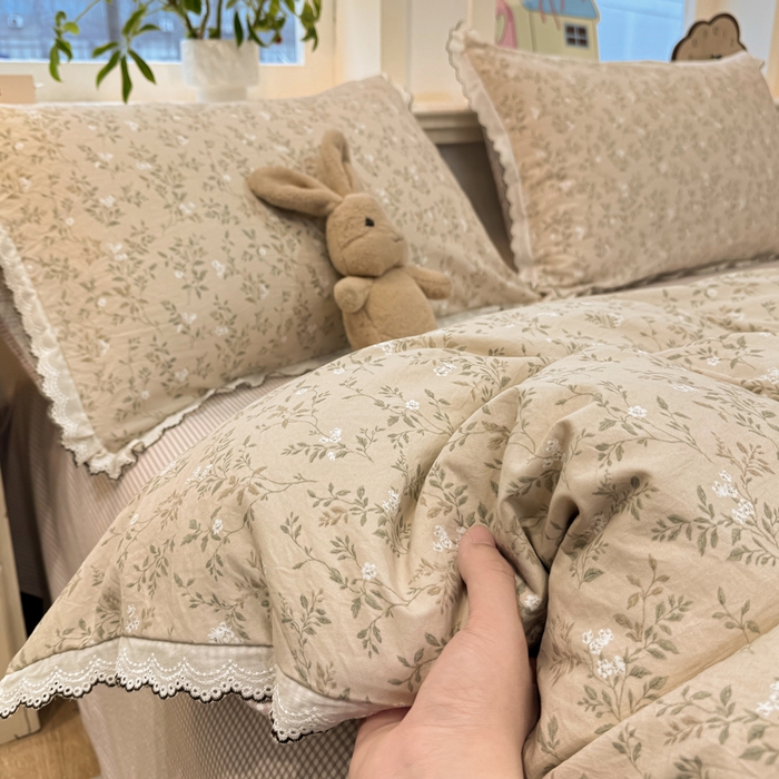 91家纺网 家纺一手货源 找家纺 漫仙阁家纺 2026新款云感泡芙棉四件套 悦枝