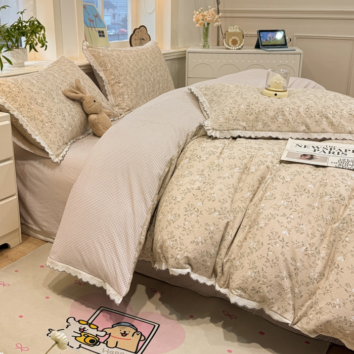 91家纺网 家纺一手货源 找家纺 漫仙阁家纺 2026新款云感泡芙棉四件套 悦枝