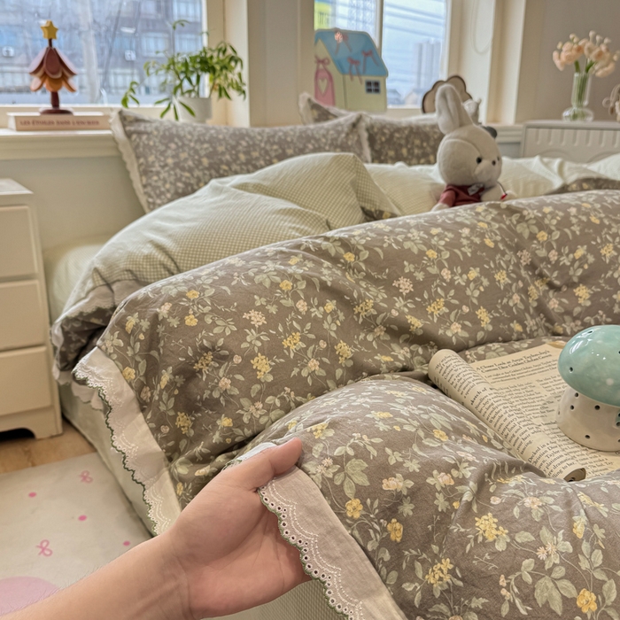 91家纺网 家纺一手货源 找家纺 漫仙阁家纺 2026新款云感泡芙棉四件套 知否