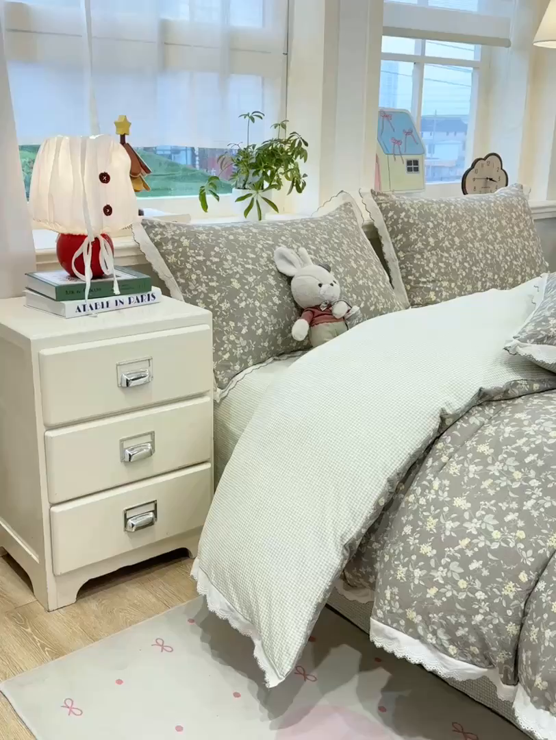 91家纺网 家纺一手货源 找家纺 漫仙阁家纺 2026新款云感泡芙棉四件套 知否