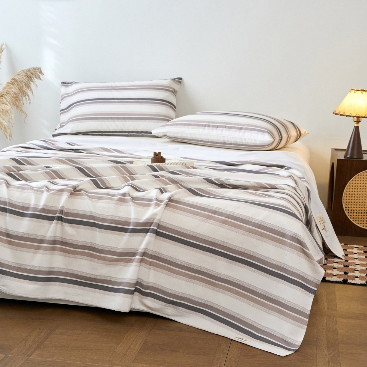 91家纺网 家纺一手货源 找家纺 春皖家纺 2026新款全棉老粗布席子凉席普通款单床单床单单件 星纬