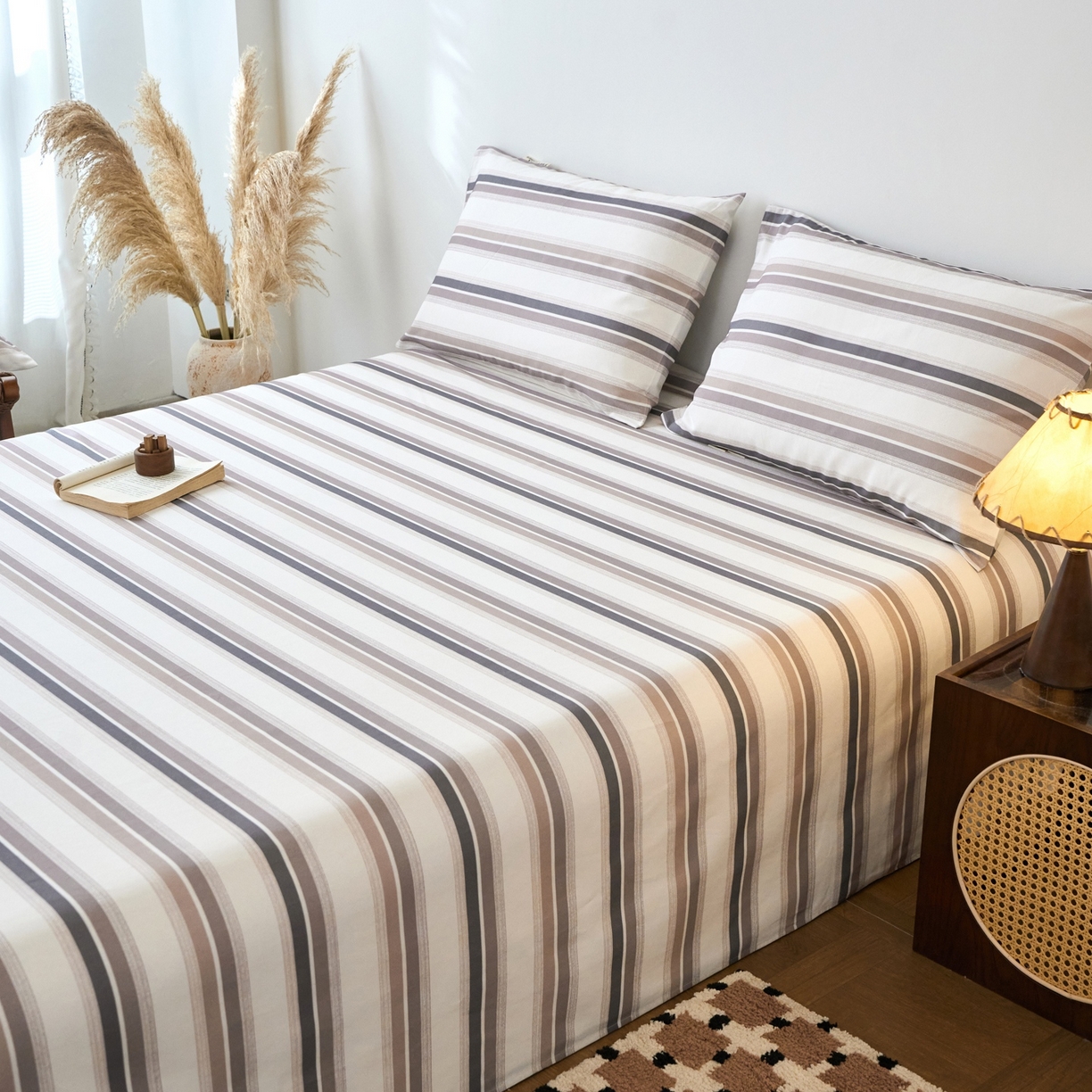 91家纺网 家纺一手货源 找家纺 春皖家纺 2026新款全棉老粗布席子凉席普通款单床单床单单件 星纬