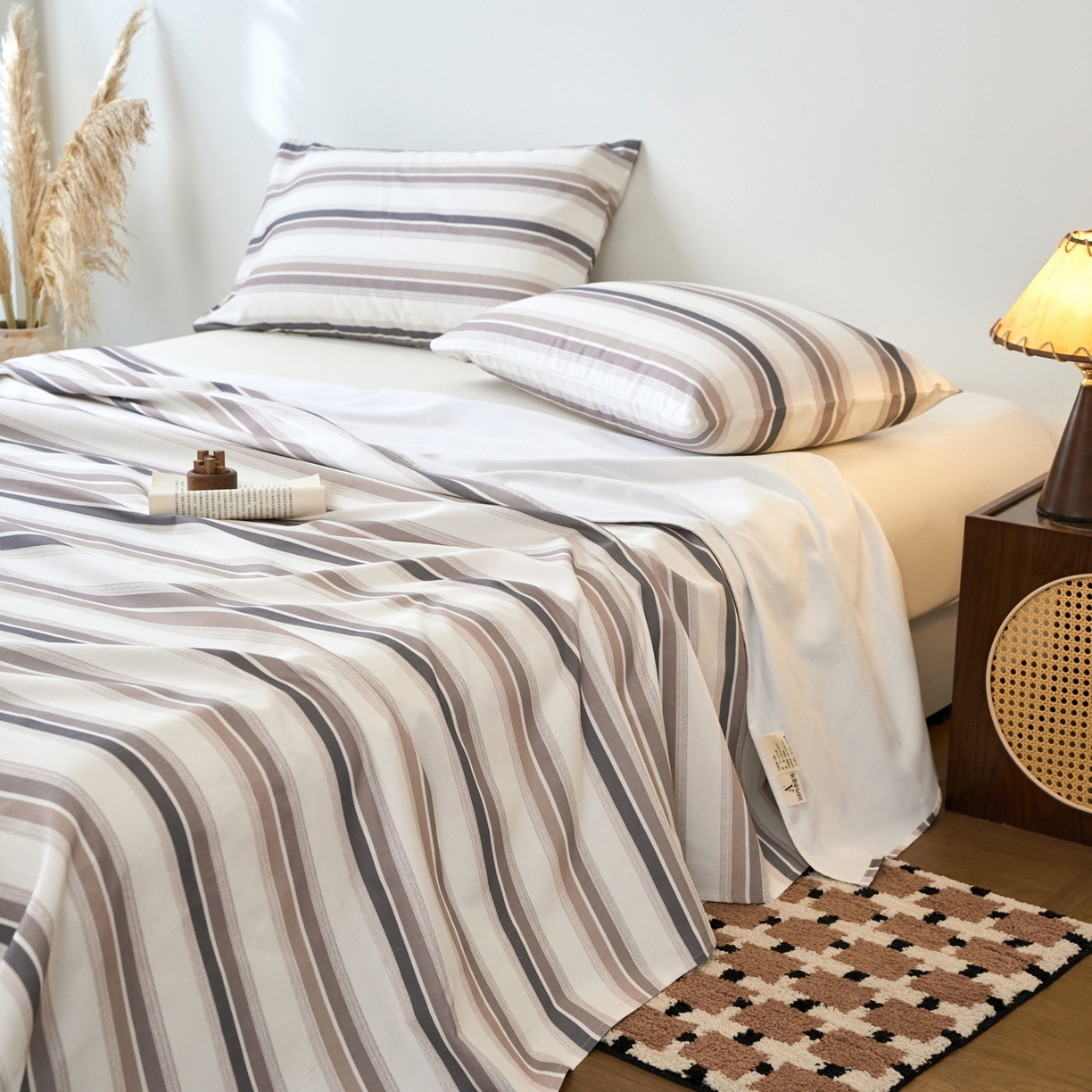 91家纺网 家纺一手货源 找家纺 春皖家纺 2026新款全棉老粗布席子凉席普通款单床单床单单件 星纬