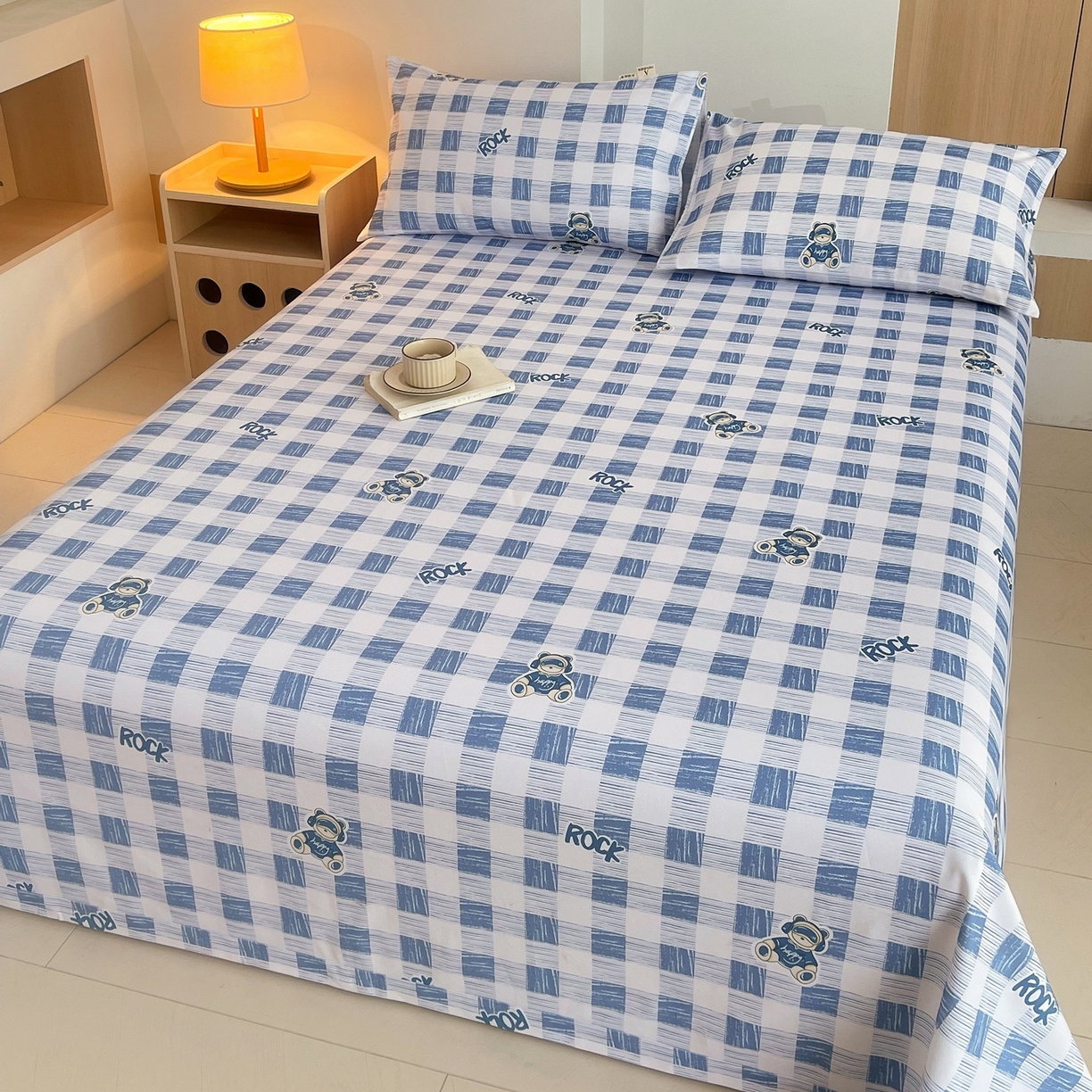 91家纺网 家纺一手货源 找家纺 春皖家纺 2026新款全棉老粗布席子凉席普通款单床单床单单件 摇滚