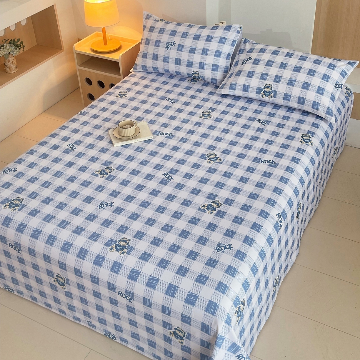 91家纺网 家纺一手货源 找家纺 春皖家纺 2026新款全棉老粗布席子凉席普通款单床单床单单件 摇滚