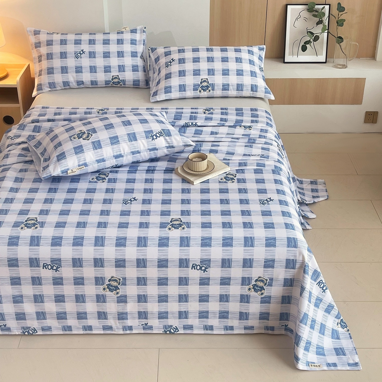 91家纺网 家纺一手货源 找家纺 春皖家纺 2026新款全棉老粗布席子凉席普通款单床单床单单件 摇滚