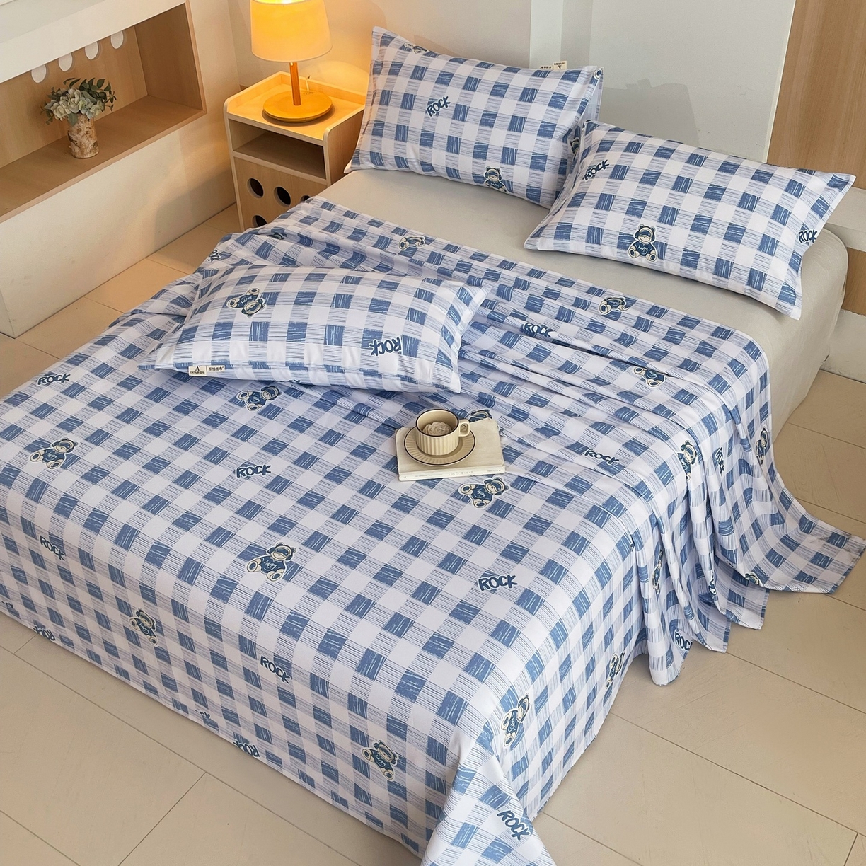 91家纺网 家纺一手货源 找家纺 春皖家纺 2026新款全棉老粗布席子凉席普通款单床单床单单件 摇滚