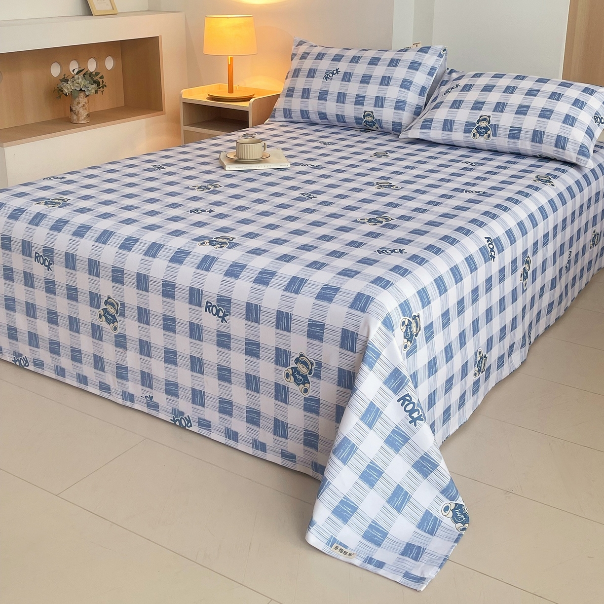 91家纺网 家纺一手货源 找家纺 春皖家纺 2026新款全棉老粗布席子凉席普通款单床单床单单件 摇滚