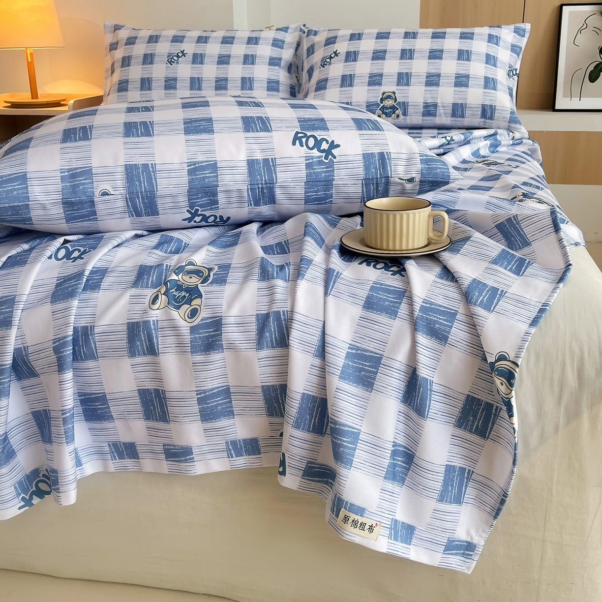 91家纺网 家纺一手货源 找家纺 春皖家纺 2026新款全棉老粗布席子凉席普通款单床单床单单件 摇滚