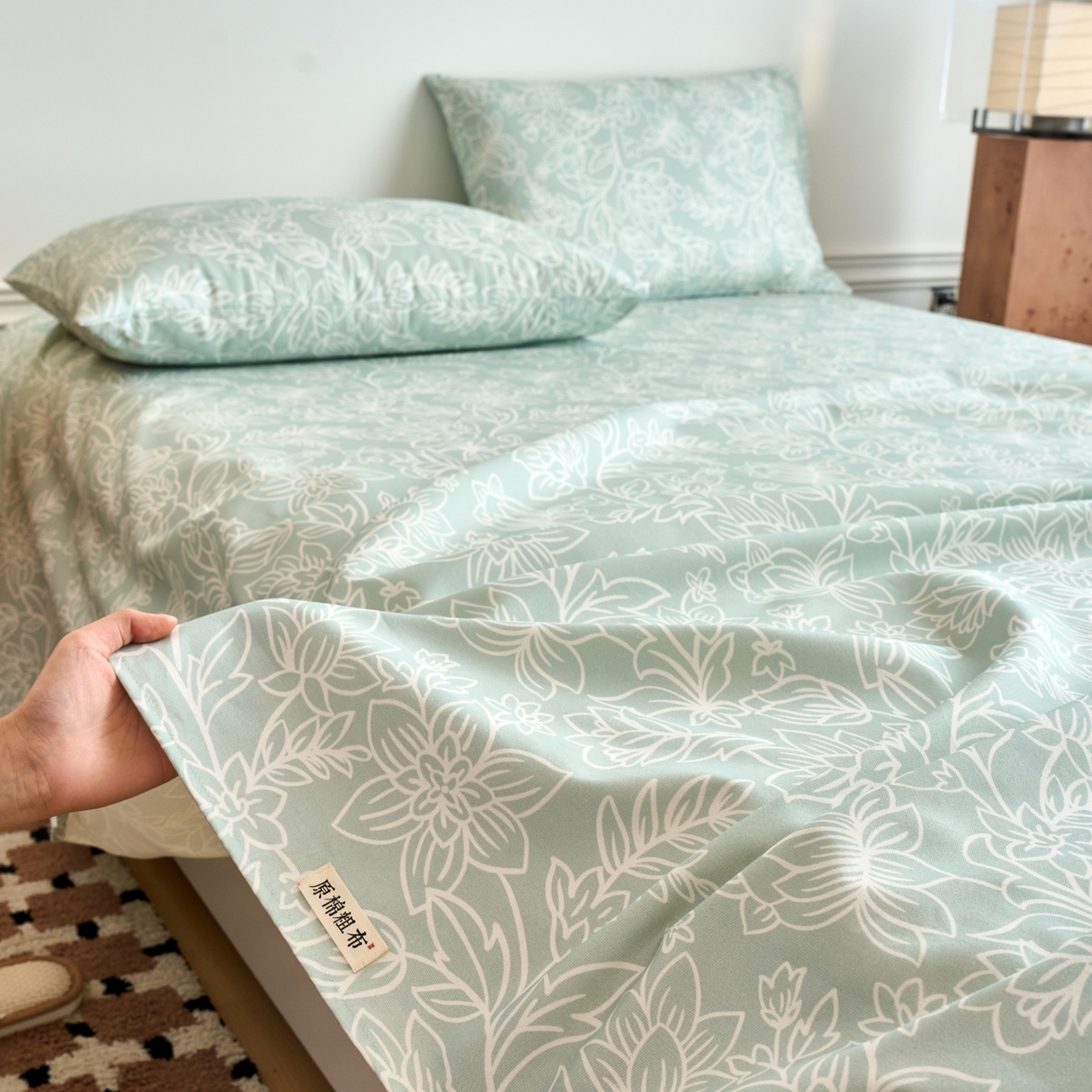 91家纺网 家纺一手货源 找家纺 春皖家纺 2026新款全棉老粗布席子凉席普通款单床单床单单件 意禾Y